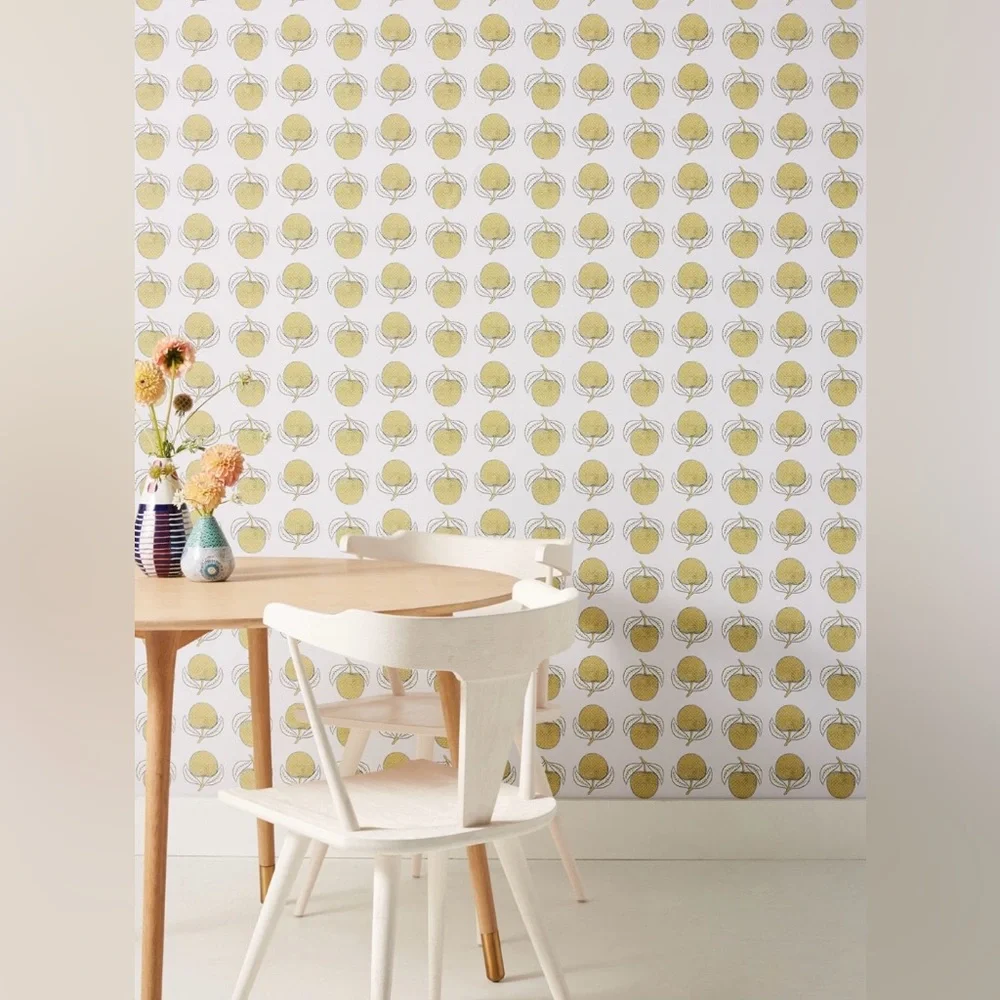 1.75 Rolls of SUNO for Anthropologie Designer Lemon Wallpaper- Retail $199/each